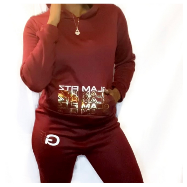 Gold Accented Sweatsuit Set